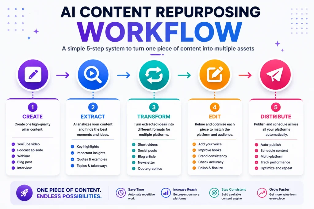 How AI turns one long-form video into multiple pieces of content