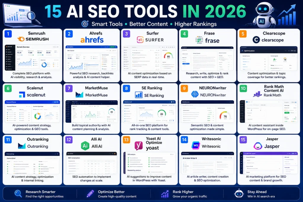 15 AI SEO Tools to Consider in 2026