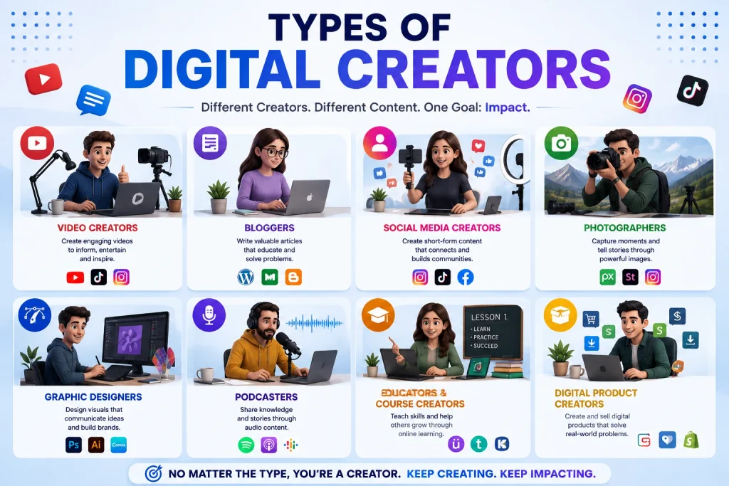 Types of Digital Creators