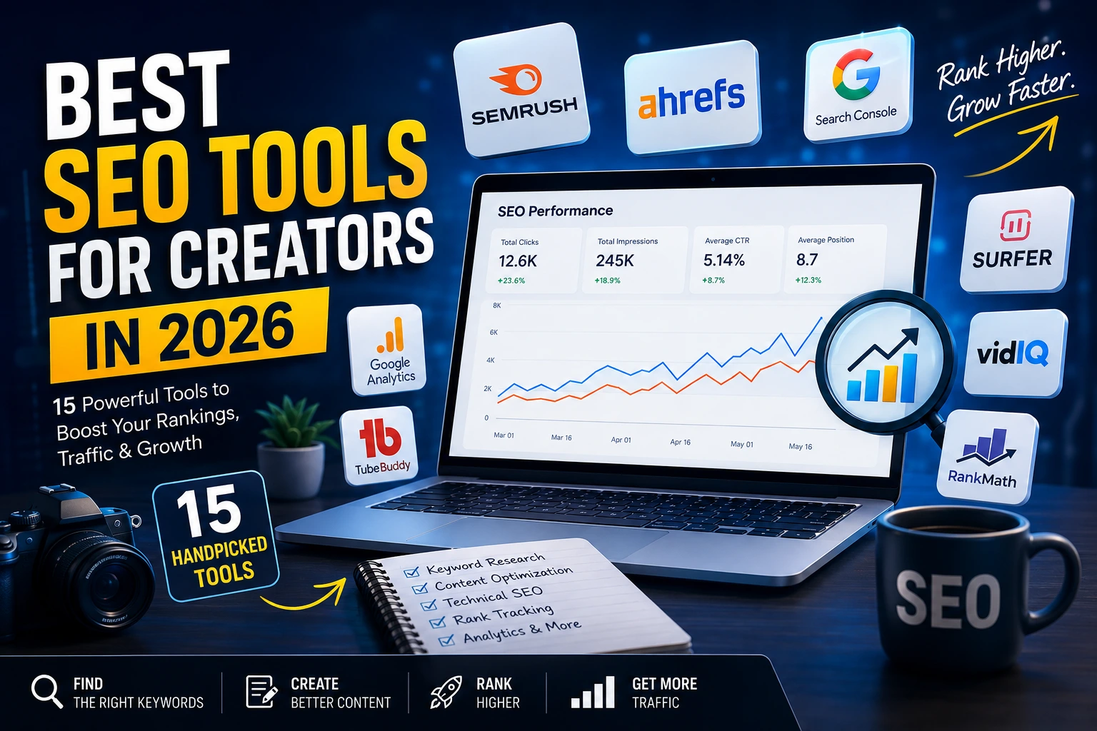 Best SEO Tools for Creators in 2026: 15 Tools Worth Using