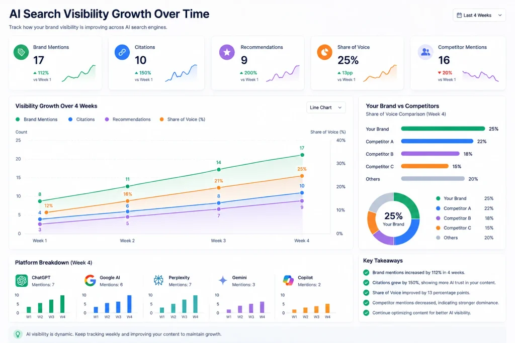 AI brand visibility comparison across ChatGPT Google AI Perplexity Gemini and Copilot
